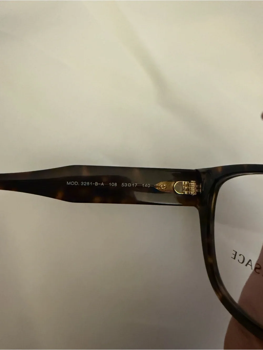 Versace Eyeglasses Frames MOD.3281-B 108 Dark Havana Cat Eye Crystals 53-17-140